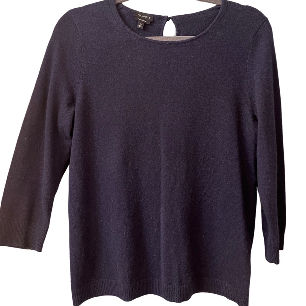 Talbots Navy Cashmere Sweater